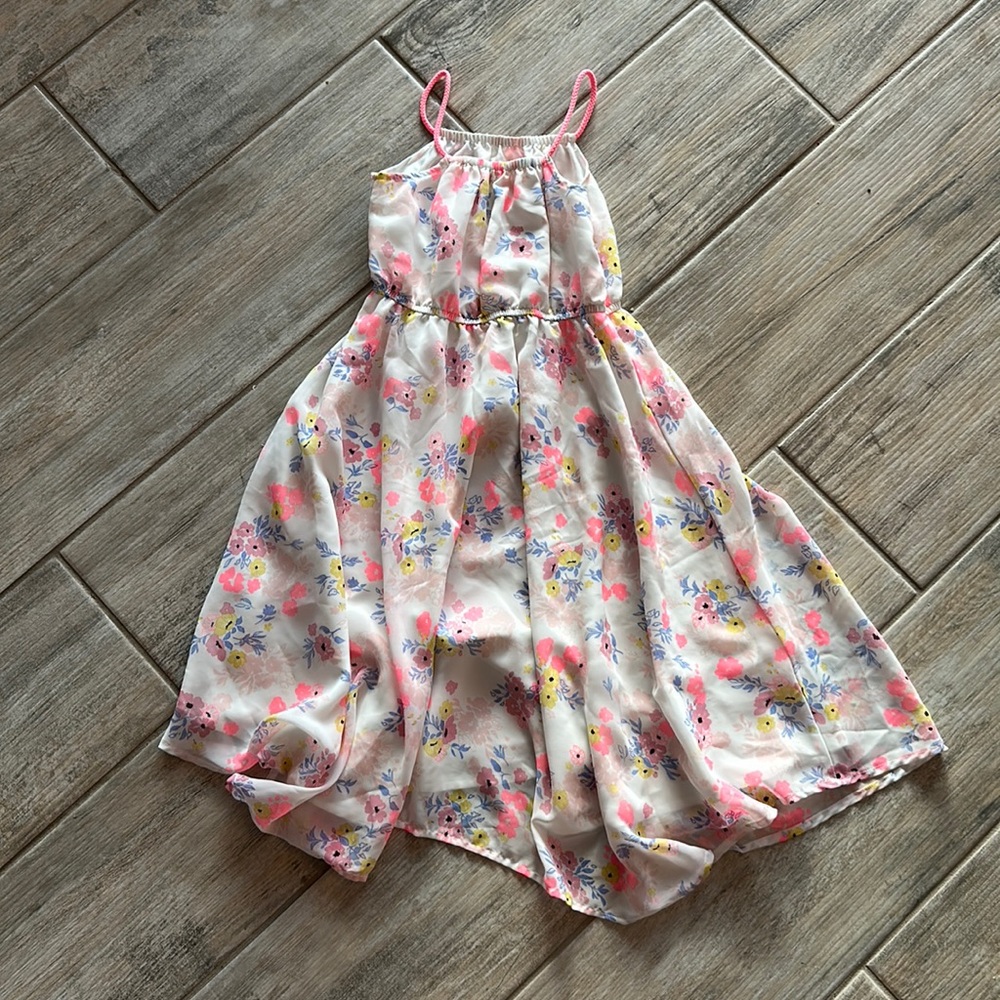 H&M Floral Girls Dress White/Pink